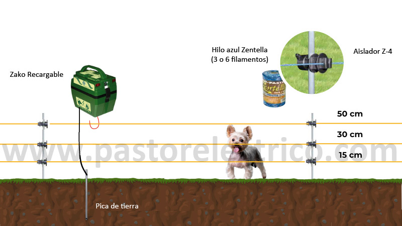 cercados eléctricos y pastores eléctricos para perros pequeños y medianos