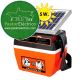 Pastor eléctrico Zako Recargable con panel Solar 5W. y con batería 12V.
