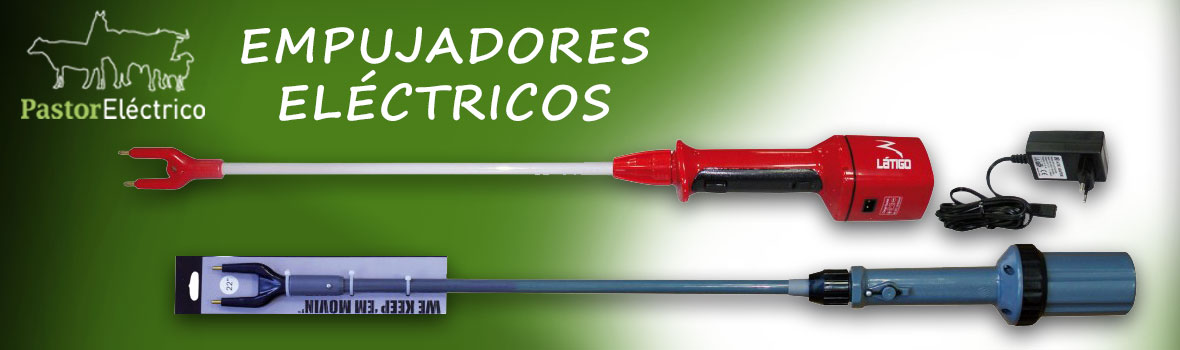 Empujadores eléctricos a pilas o bateria recargable para animales pastor eléctrico