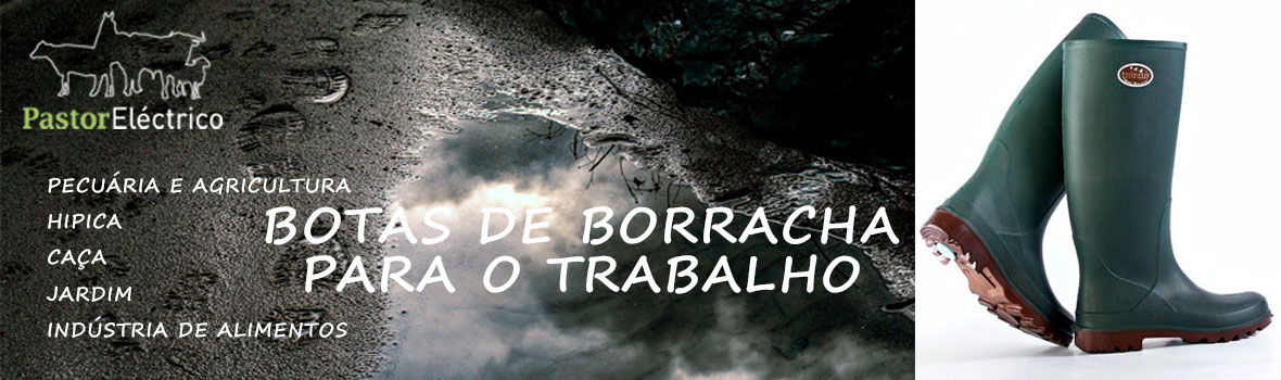 Botas de borracha para o trabalho